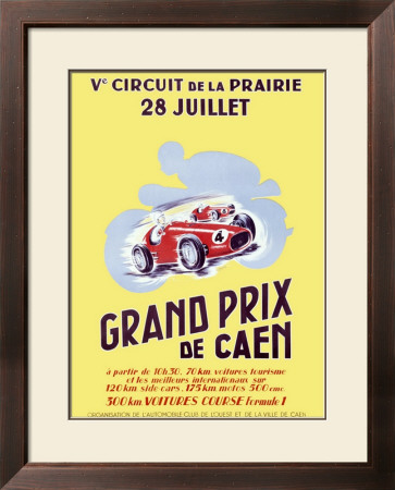 Grand Prix De Caen, Ve Circuit De La Prairie by P. Hervieu Pricing Limited Edition Print image