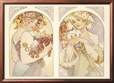 Fruits And Flowers by Alphonse Mucha Pricing Limited Edition Print image