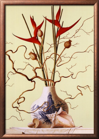 Still Life With Chinese Vase Shells by R. Verkerk Pricing Limited Edition Print image