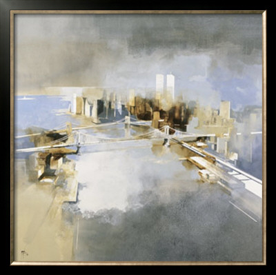 Brooklyn And Manhattan Bridges by Joan Farre Pricing Limited Edition Print image