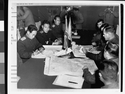 Colonel James Murray Jr. And Colonel Chang Chun San Initial Maps, At Panmunjom Cease Fire Talks by F. Kazukaitis Pricing Limited Edition Print image