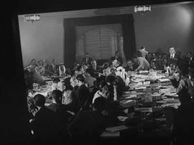 Delegates Working At One Of The Many Sub-Comm. Meeting. At The Conference To Adopt Un Charter by Gjon Mili Pricing Limited Edition Print image
