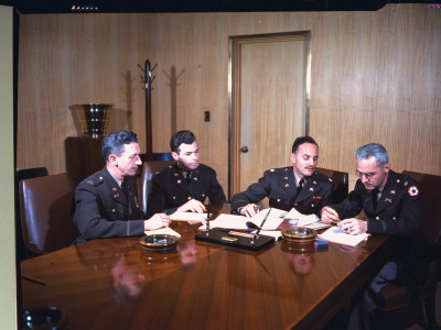 Film Producer Lieutenant Colonel Darryl F. Zanuck Discussing His Production Of Training Films by Peter Stackpole Pricing Limited Edition Print image