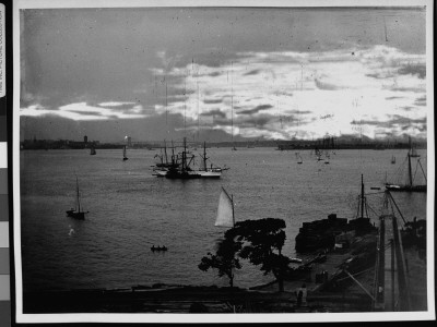 Panoramic View Of Of Ny Harbor And Boats Taken From The Pedestal Of The Statue Of Liberty by Wallace G. Levison Pricing Limited Edition Print image