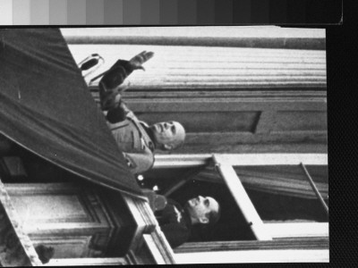 Italian Fascist Dictator Benito Mussolini Giving Impassioned Speech From Balcony by Alfred Eisenstaedt Pricing Limited Edition Print image