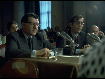 Ex-Presidential Aide Hugh Sloan With Lawyer Testifying At Watergate Hearings by Gjon Mili Pricing Limited Edition Print image
