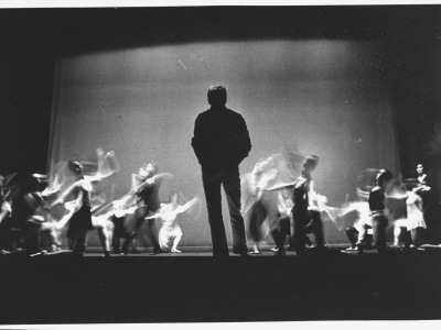 Ballet Master George Balanchine Watching Nycb Dancers Rehearse, by Gjon Mili Pricing Limited Edition Print image