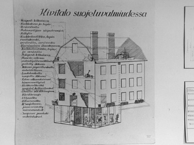 Poster Being Displayed During War Between Finland And Russia by Carl Mydans Pricing Limited Edition Print image