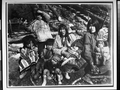 Native American Women And Children On The Kotsina by Miles Brothers Pricing Limited Edition Print image