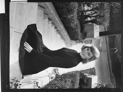 Actress Dorothy Mcguire Sitting On Steps by Bob Landry Pricing Limited Edition Print image