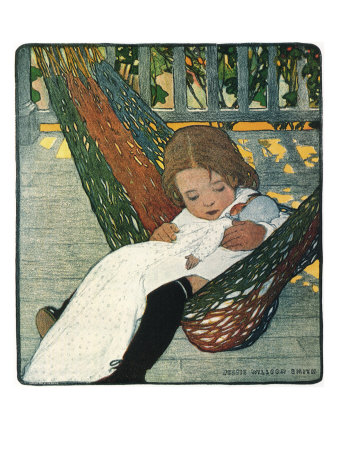 On The Hammock, 1903 by Jessie Willcox Smith Pricing Limited Edition Print image