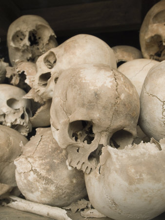 Some Of The 9000 Skulls, The Killing Fields, Choeung Ek, Phnom Penh, Cambodia, Southeast Asia by Robert Harding Pricing Limited Edition Print image