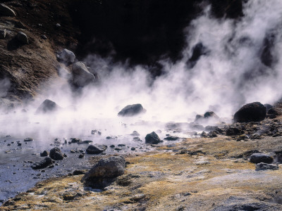 Steam Rises Up From Geothermal Area In Krysuvik In Iceland by Bragi Thor Josefson Pricing Limited Edition Print image