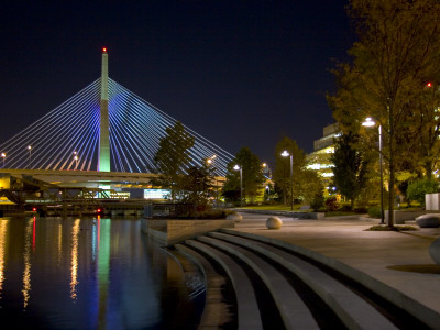 Zakim Bunker Hill Bridge, Charles River, Boston by Geoffrey George Pricing Limited Edition Print image