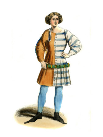 Young Italian Costume Of The 14Th Century, Shown Wearing A Soubreveste by Harold Copping Pricing Limited Edition Print image