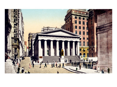 Subtreasury, Nassau And Wall Street, New York City by John Tenniel Pricing Limited Edition Print image