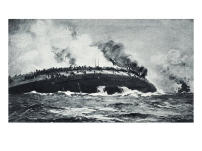 Illustration Of The Battle Of Dogger Bank Involving The British Navy And German Navy, 1915 by Robert Engels Pricing Limited Edition Print image