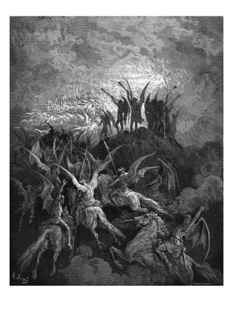 Paradise Lost, By John Milton: The Rebel Angels Are Summoned To The Conclave In Pandaemonium by Gustave Dore Pricing Limited Edition Print image