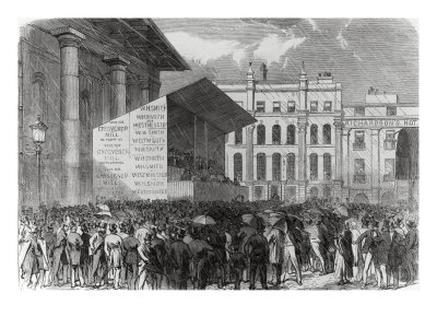 London, Covent Garden During A Westminster Election, London Illustrated News, 1800'S by Hugh Thomson Pricing Limited Edition Print image