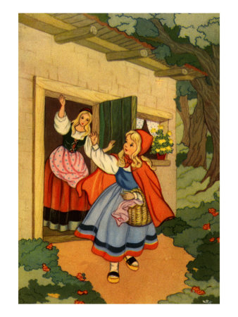 Little Red Riding Hood (Cappuccetto Rosso) On Her Way To Visit Grandmother by Gustave Dore Pricing Limited Edition Print image