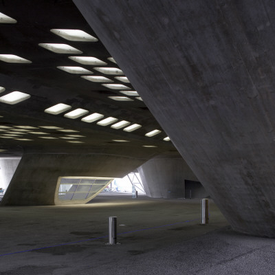 Phaeno Science Centre, Wolfsburg, 2005, Exterior Public Plaza Area, Zaha Hadid Architects by Richard Bryant Pricing Limited Edition Print image