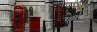 Post Boxes, Phone Boxes And Bollards, London by Richard Bryant Pricing Limited Edition Print image