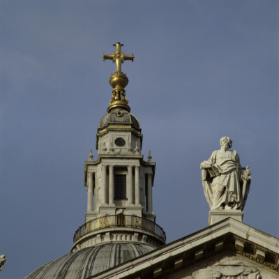 St Paul's Cathedral, London, 1675-1710, Detail Of West Facade And Lantern by Richard Waite Pricing Limited Edition Print image