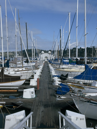 Jetty And Boats Sausalito, California by Alan Weintraub Pricing Limited Edition Print image