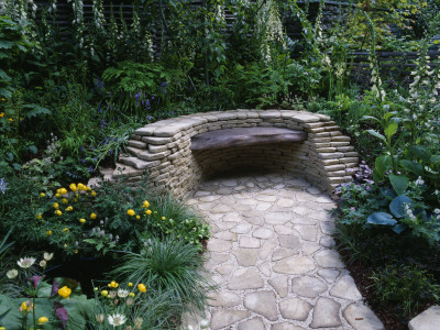 Chelsea Flower Show 2005, Pause For Thought Courtyard Garden, Designers: Liz Robinson And Phil Kaye by Clive Nichols Pricing Limited Edition Print image