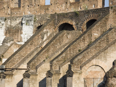 Supporting Walls That Would Have Been Under Tiered Seating At The Colosseum, Rome, Italy by David Clapp Pricing Limited Edition Print image