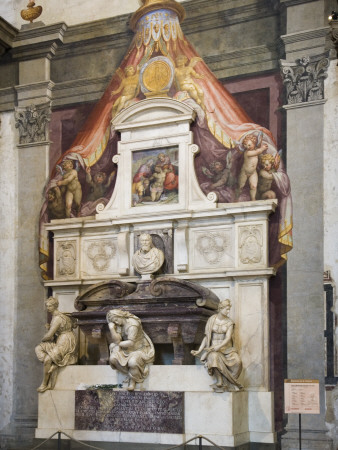 Michelangelo's Tomb, Basilica Of Santa Croce Florence, Italy, Architect: Giorgio Vasari by David Clapp Pricing Limited Edition Print image