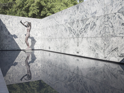 Barcelona Pavilion, 1929, Rebuilt 1983 - 1986, Architect: Mies Van Der Rohe by David Clapp Pricing Limited Edition Print image