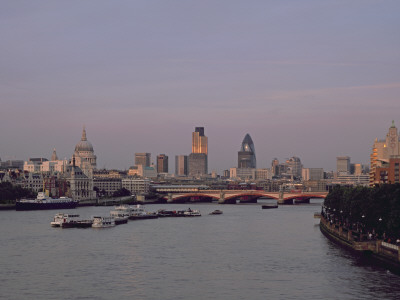 London Buildings, City Skyline From River Thames by Gavin Jackson Pricing Limited Edition Print image