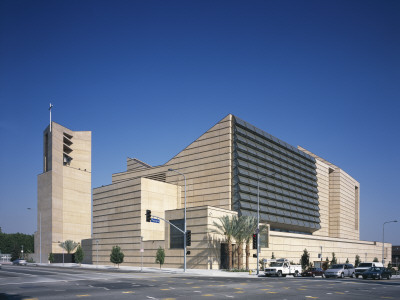 Cathedral Of Our Lady Of The Angels, Los Angeles, Usa, View Of South West Corner And Bell Tower by John Edward Linden Pricing Limited Edition Print image