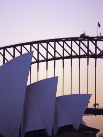 Opera House And Harbour Bridge, Sidney by Marcel Malherbe Pricing Limited Edition Print image