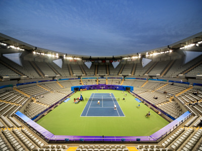 Beijing Olympics 2008 - Olympic Green, Hockey Stadium, China - Architect: Bligh Voller Neild by John Gollings Pricing Limited Edition Print image