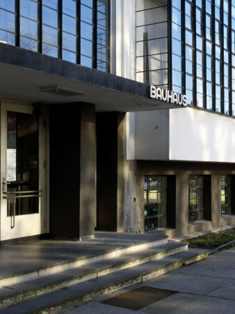 Bauhaus, Dessau, 1925 -1926, Entrance, Architect: Walter Gropius by Marcus Bleyl Pricing Limited Edition Print image