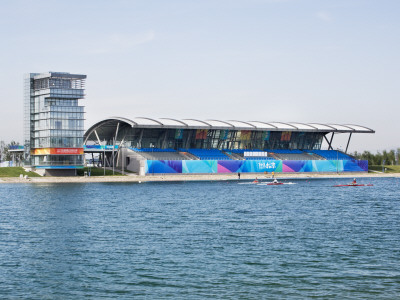 Beijing Olympics 2008 - Shunyi Olympic Rowing-Canoeing Park, China - Bligh Voller Neild 2007 by John Gollings Pricing Limited Edition Print image