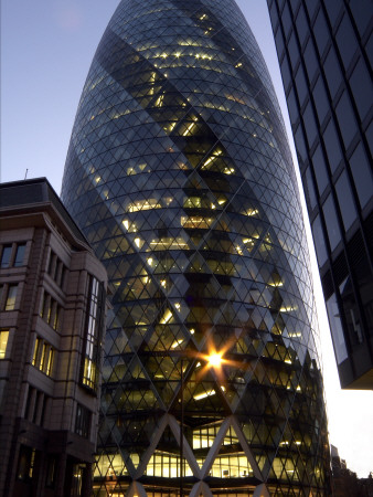Swiss Re Aka The Gerkin In The City Of London by Mark Bury Pricing Limited Edition Print image