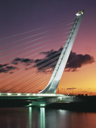 El Alamillo Bridge, Seville, Spain, 1992, Architect: Santiago Calatrava by John Edward Linden Pricing Limited Edition Print image