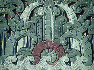 Art Deco Building, South Beach, Miami, Florida - Wave Detail by Nadia Mackenzie Pricing Limited Edition Print image