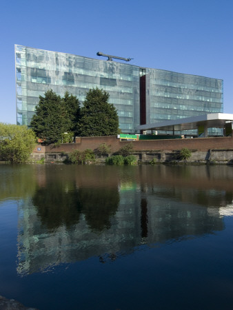 King's Place Arts Centre And Offices From Regent's Canal, London by Natalie Tepper Pricing Limited Edition Print image