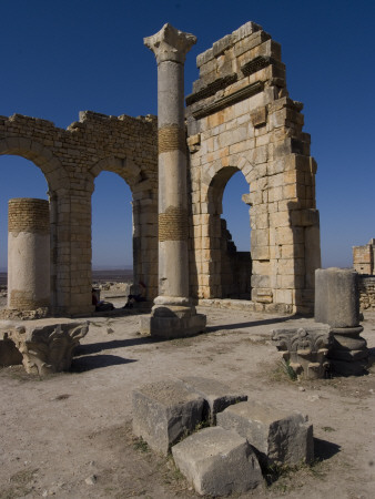 Basilica, Numidian/Roman Site Of Volubilis, Near Meknes, Morocco by Natalie Tepper Pricing Limited Edition Print image