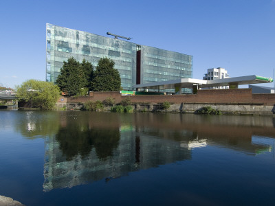 King's Place Art Centre And Offices From Regent's Canal, London by Natalie Tepper Pricing Limited Edition Print image