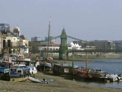 River Thames At Low Tide Looking Towards Hammersmith, London by Natalie Tepper Pricing Limited Edition Print image