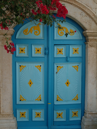 Door Detail, Sidi Bou Said by Natalie Tepper Pricing Limited Edition Print image