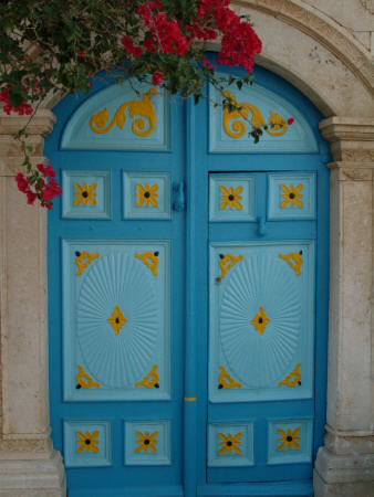 Door Detail, Sidi Bou Said by Natalie Tepper Pricing Limited Edition Print image