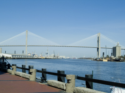 Eugene Talmadge Memorial Bridge, Savannah River, Savannah, Georgia, 1991 by Natalie Tepper Pricing Limited Edition Print image