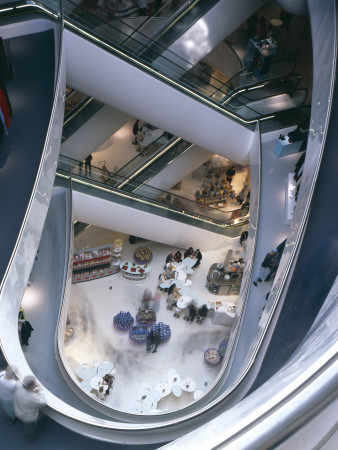 Selfridges Store, Birmingham, England, (2003) - View From Top Of Atrium, Architect: Future Systems by Nicholas Kane Pricing Limited Edition Print image