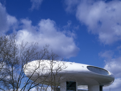 Natwest Media Stand, Lord's Cricket Ground, London, Overall Exterior, Architect: Future Systems by Nicholas Kane Pricing Limited Edition Print image